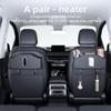 Car Multifunctional Storage Box Leather Storage Bag For Car Seat Back Storage Bag With Tissue Holder Car Interior Accessories