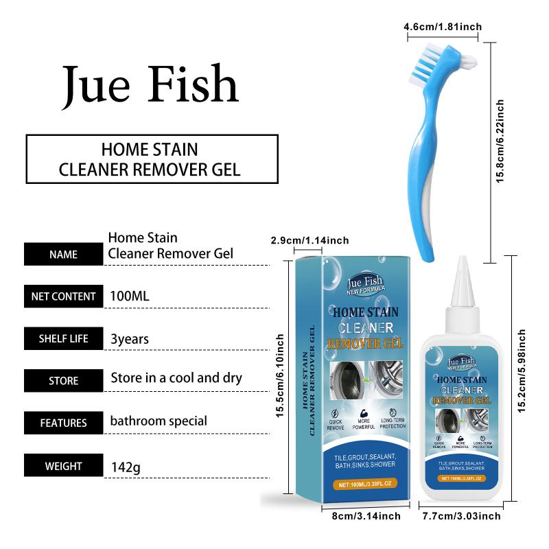 Stubborn Stain Remover Gel Fast Mildew Cleaner Powerful Odor Reduction for Grout Tiles Sinks Home
