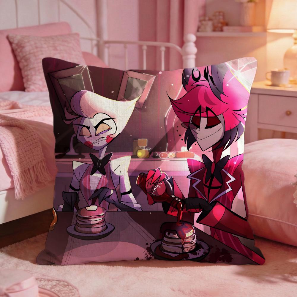 Hazbin HHotels Game Hot Cushion Cover Premium Comfort Reversible Pillow Cove Two In One Design For Any Room Car Interior