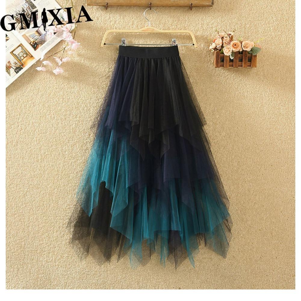 

GMXIA Женские Модные Повседневные Юбки Летние Весенние Однотонные с Принтом one size