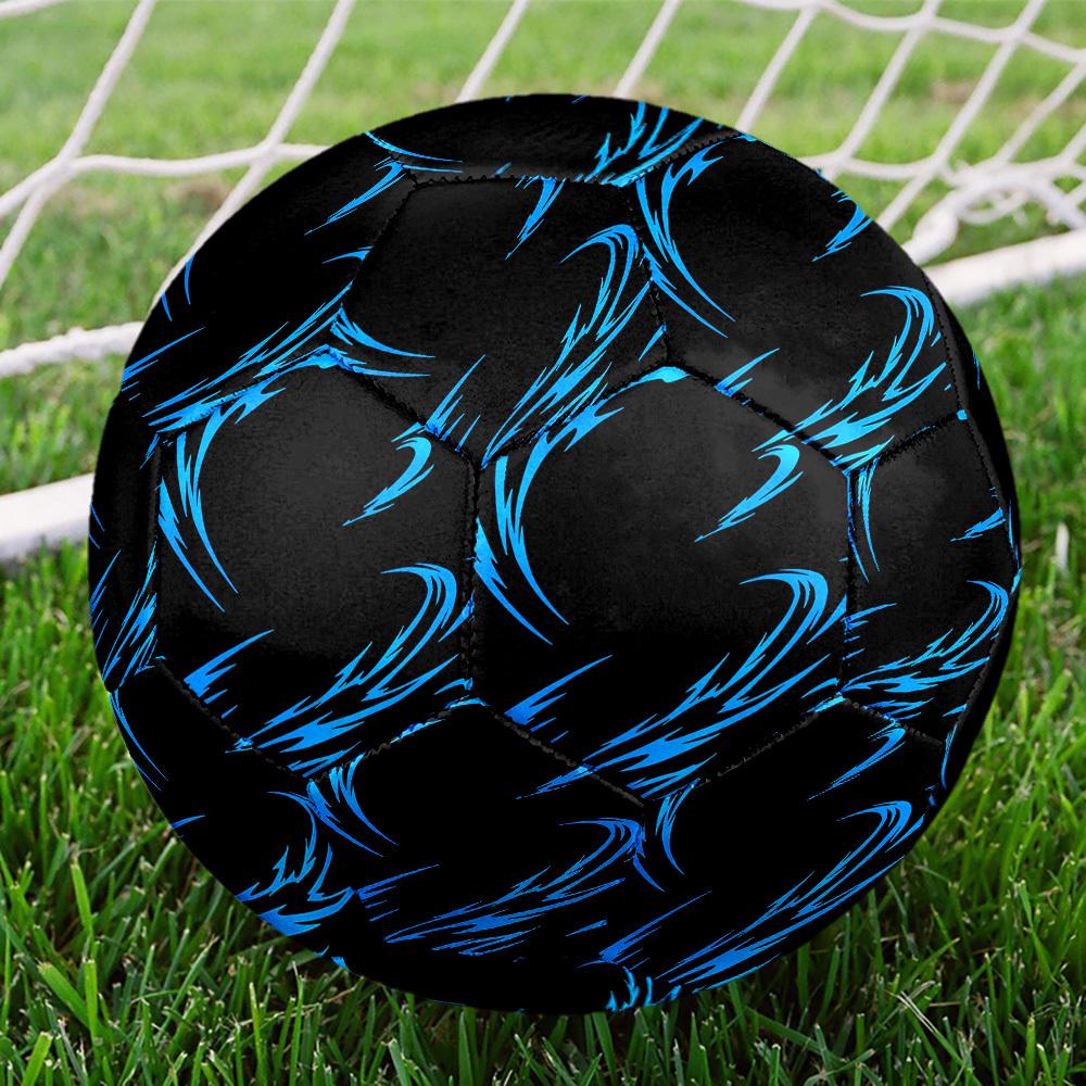 1pc Blue Swirls Abstract Size 5 Soccer Ball Professional Match Training Football Indoor &Outdoor Sports Ball Lightweight Durable C6530