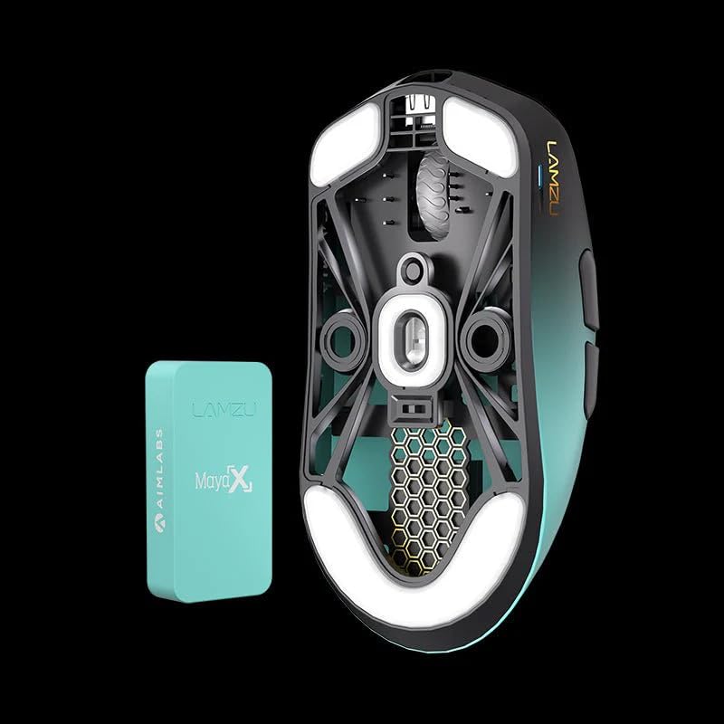 LAMZU MAYA X 8K Gaming 8000Hz Polling Rate Mouse, Ultra-Lightweight, Wireless, (AIMLABS)