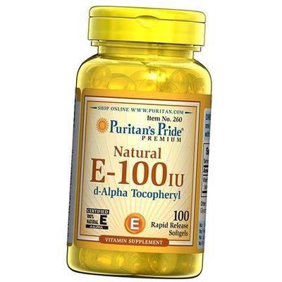 Prírodný vitamín E, Natural Vitamin E-100, 100 gélových kapsúl (36367190)