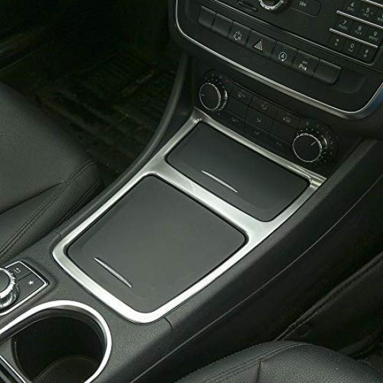 YUECHI CLA GLA W117 C117 ABS Matte Chrome Interior Accessories Center Storage Box Trim Ashtray Frame Accessories Mercedes-Benz A-Class 2013-2017