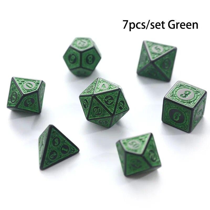 7PCS Polyhedron Dice Set With 7 Carved Patterns Game Dice Set, Gaming Gift-Add Fun To Your Board Games!
