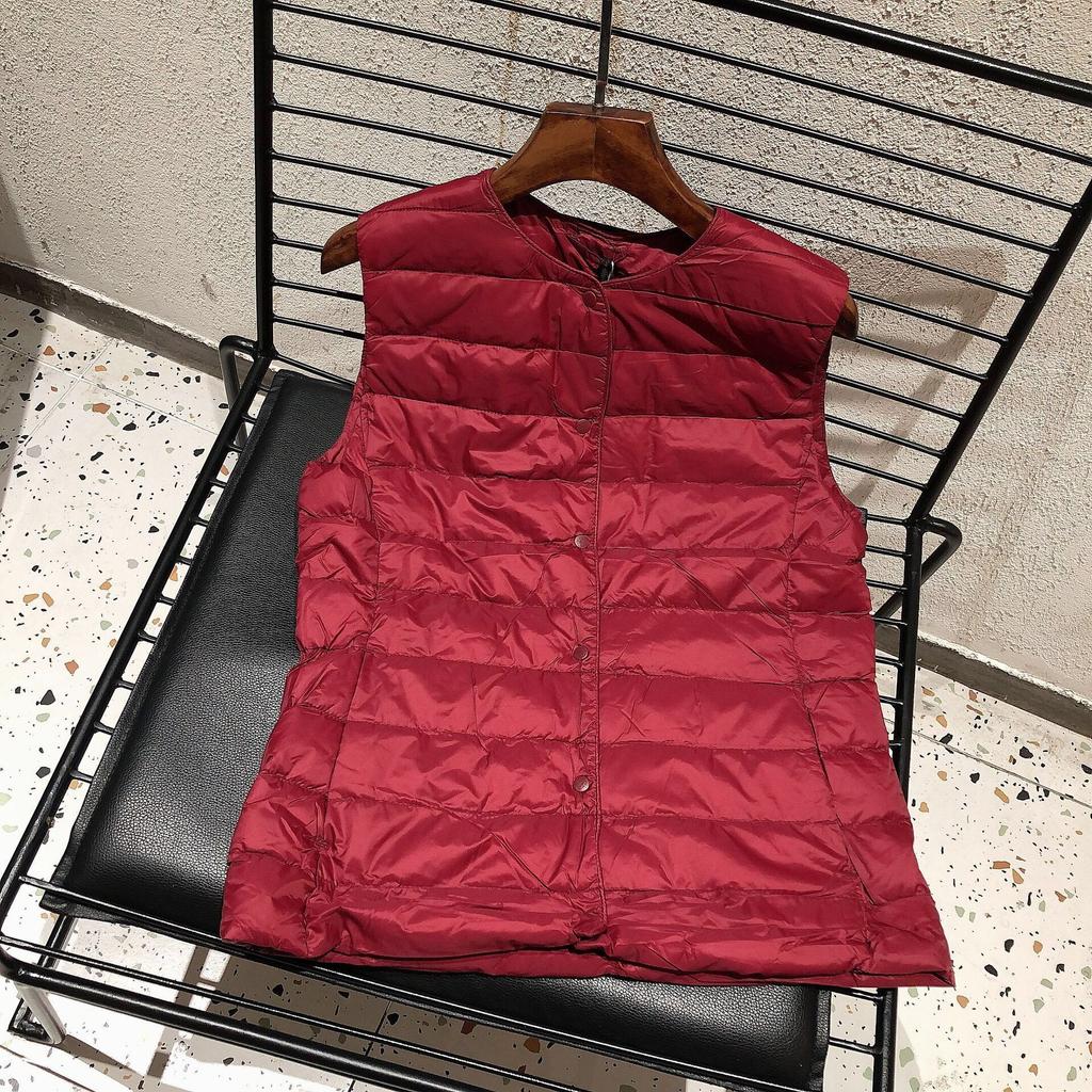 Women Sleeveless Puffer Jacket Spring Winter Female Ultra Lightweight Packable Warm Down Liner Vest