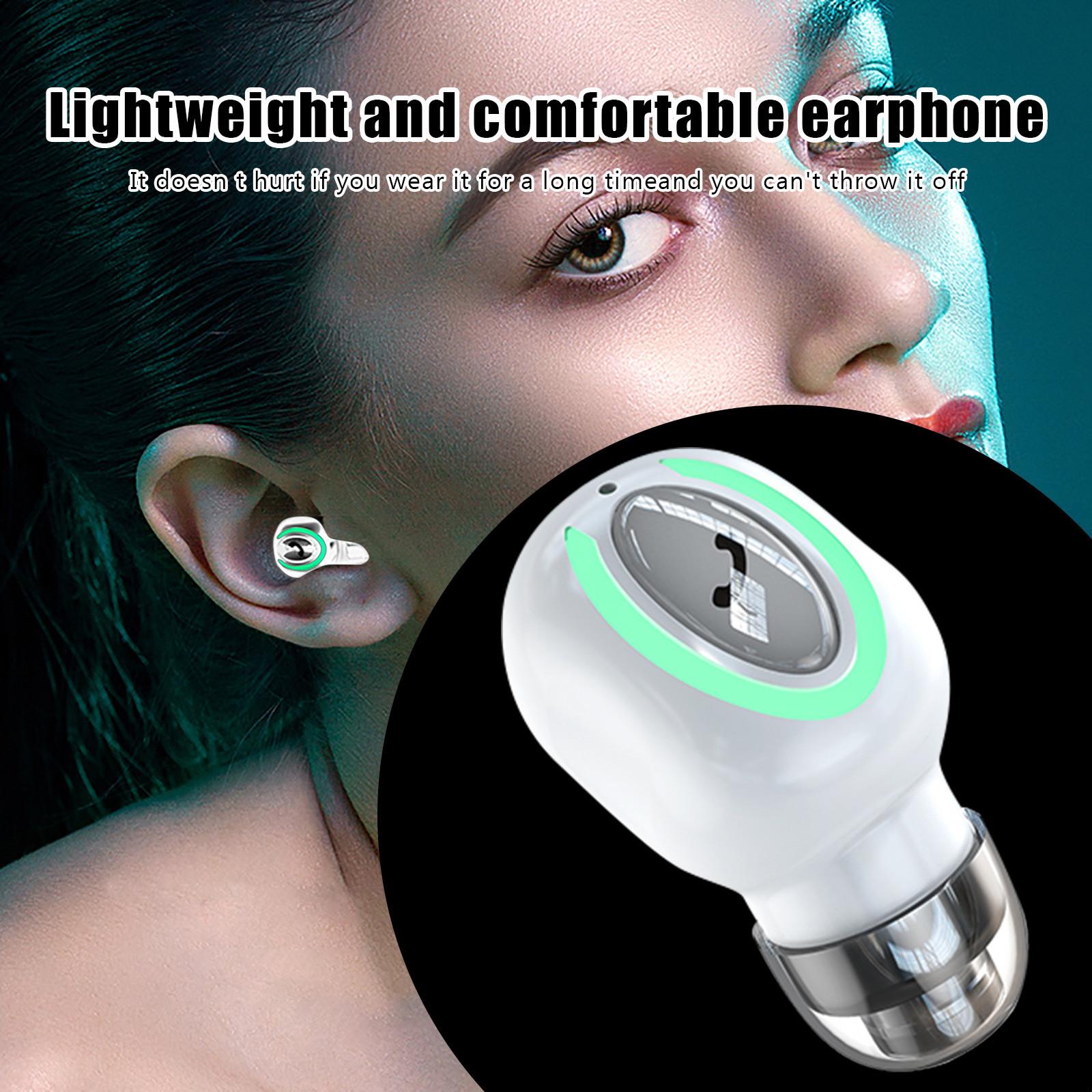 

M9 одноканальные беспроводные наушники HD-звонки со светодиодной подсветкой внутриканальная гарнитура Bluetooth 5.1 белый