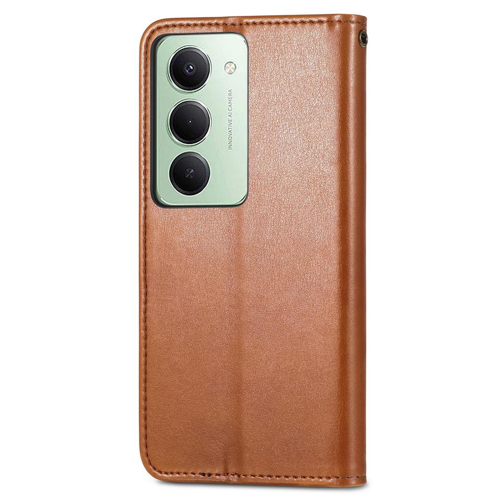 For Xiaomi Redmi 15 4G (EU) (171mm) Case Wallet Stand Leather Phone Cover with Wrist Strap