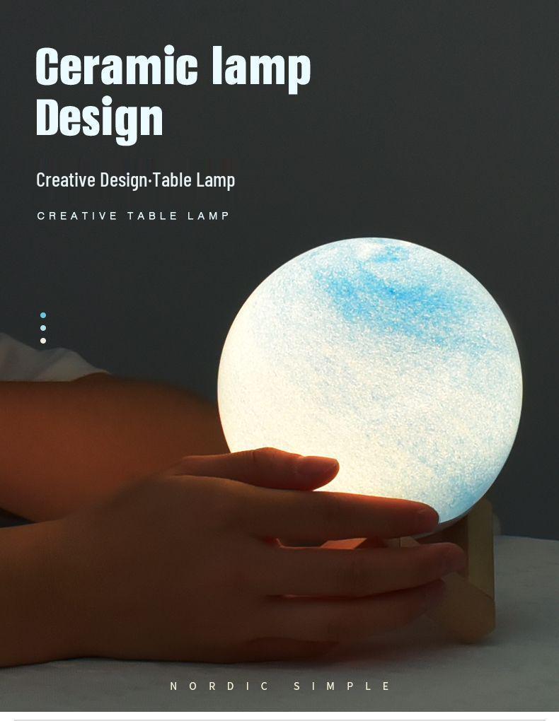 Creative Planet Moon & Starry Sky Projector: Remote-Controlled Night Table Lamp for Bedroom Atmosphere