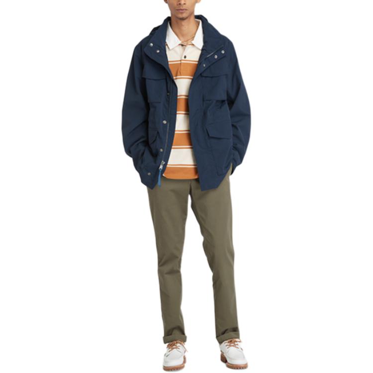 Timberland Men's Waterproof Multi-Pocket Hooded Jacket Dark Sapphire A427F-433