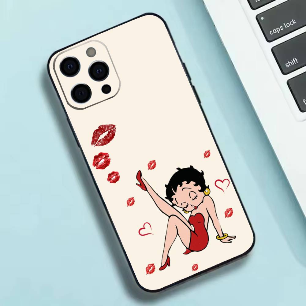 

B-Betty boop Phone Case Silicone Soft For IPhone 17 16 15 14 13 12 11 X XR Plus Pro Max Plus iPhone16plus