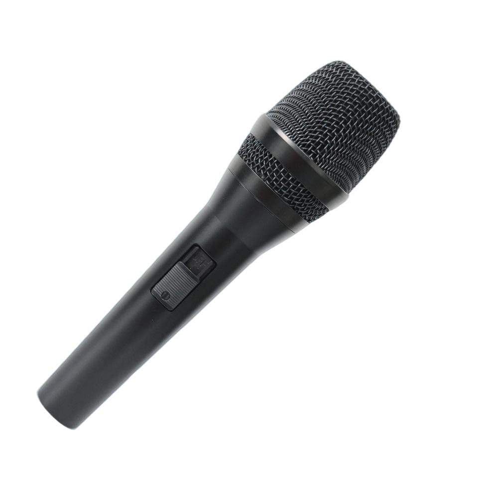 Wired Dynamic Microphone with Holder for Home Karaoke, Live Streaming, and Conferences (Model SJY-M08)