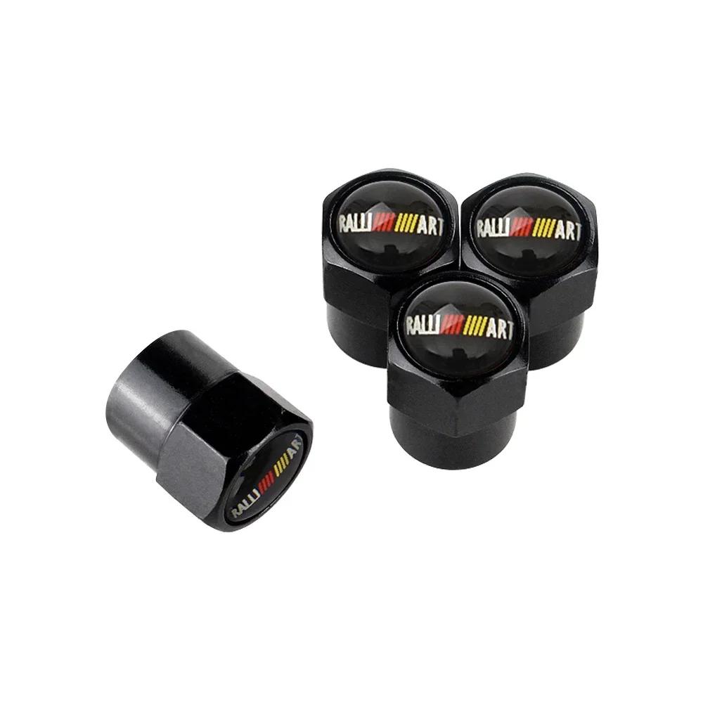 4pcs Car Wheel Tire Valve Caps Tyre Stem Covers for Mitsubishi Ralliart Lancer ASX Colt Pajero Outlander Eclipse Delica EVO Colt