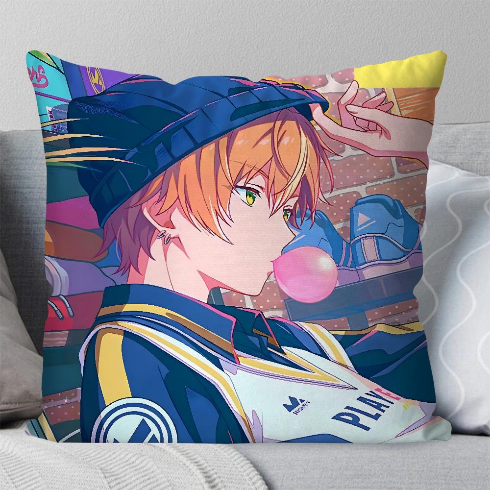 Akito Shinonome Animation P-Project Sekai Pillow Case Square Pillow Bedroom Sofa Leisure ComfortLivingRoom Home Decoration 40X40