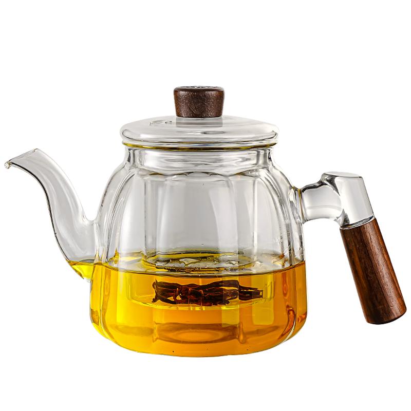 

Handmade Heat-Resistant Glass Teapot with Infuser