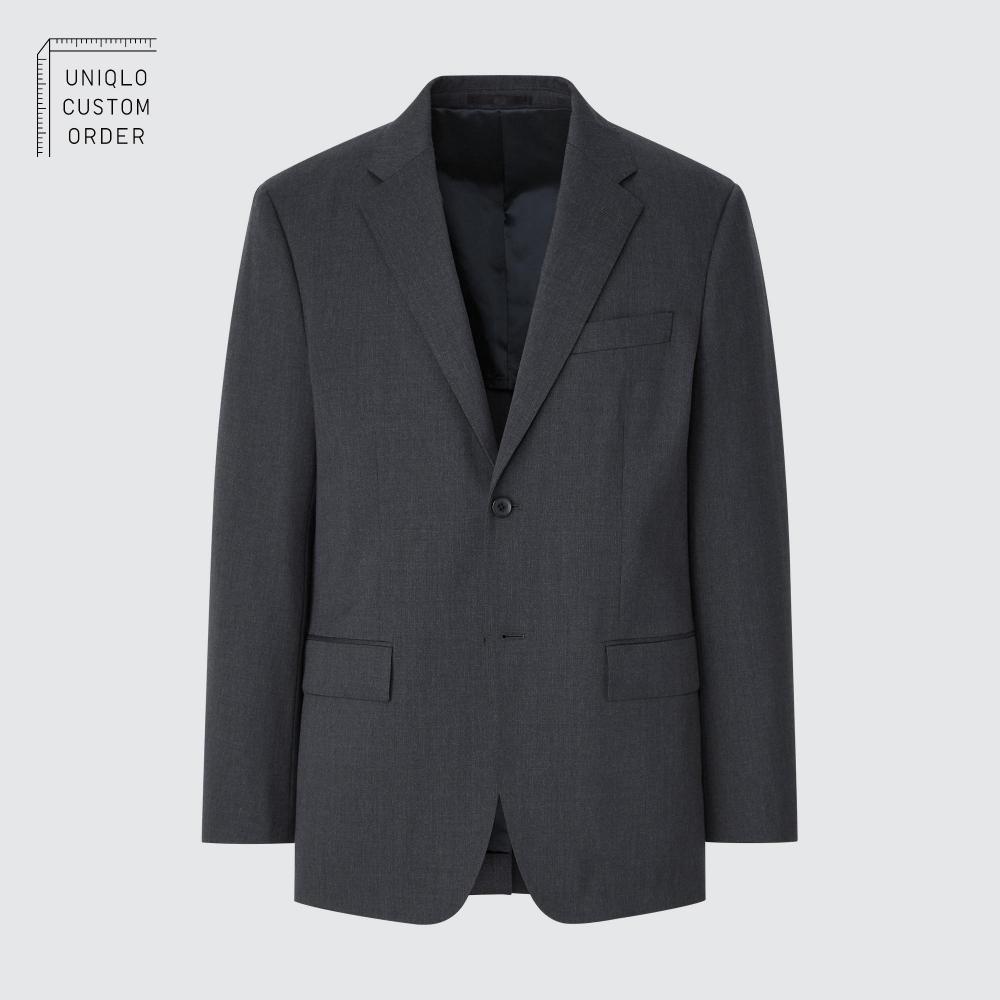 Uniqlo Japan Stretch Wool Jacket  Can Be Set Up 