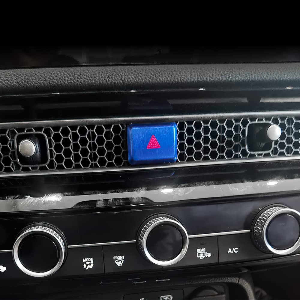 

Onami 11CIV-15-BL Civic Double Flash Warning Lamp Switch Interior Panel Garnish Honda New Model CIVIC FL1 Aluminum 1P [Blue] 11th generation Double Flash синий