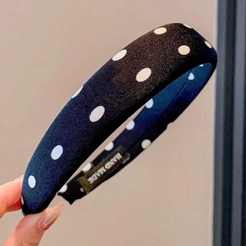 3CM Women's Polk Dots Print Headband Sponge Padding Girls Daily Shopping Press Hair Accessories