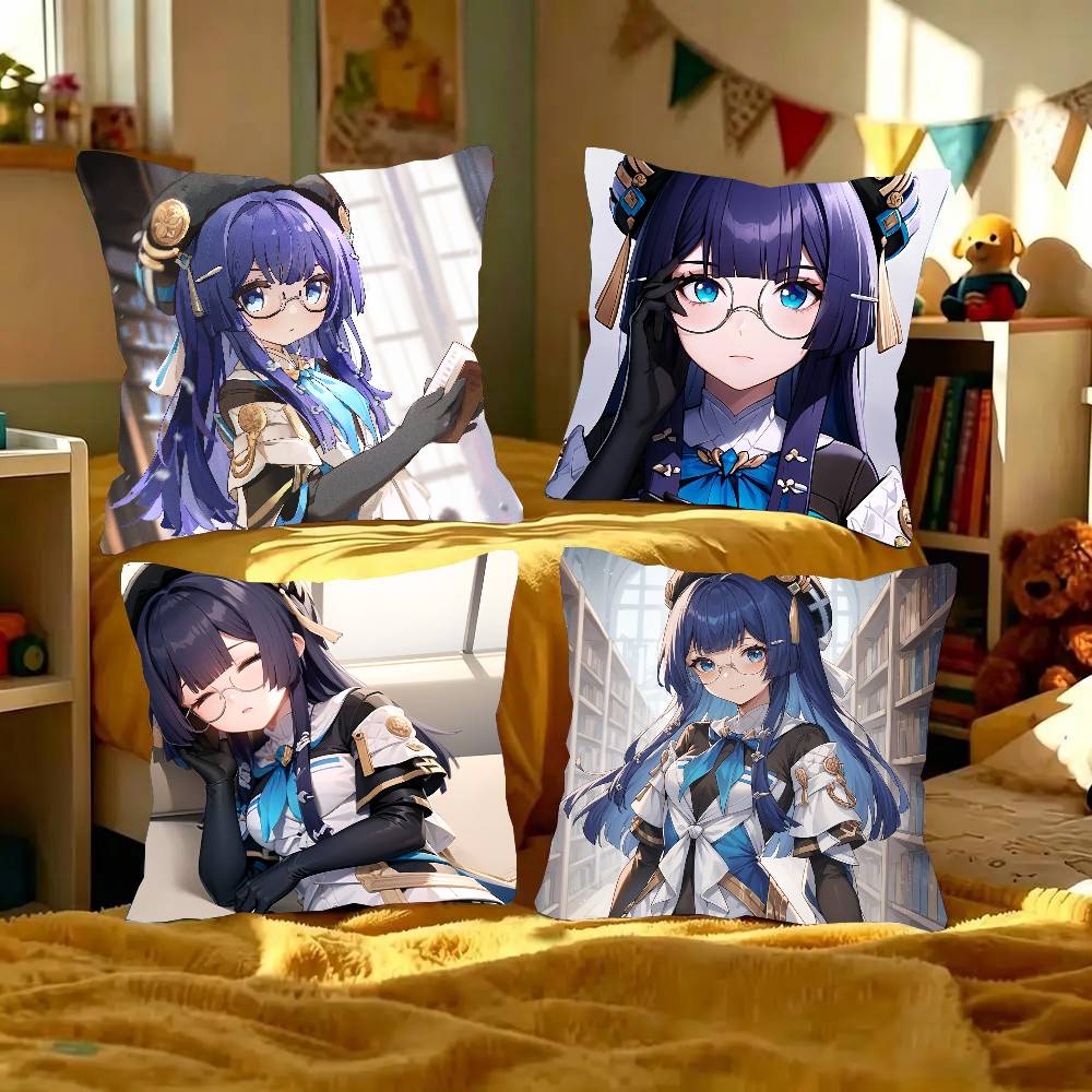 Pela Anime H-honkai Star Rail Pillow Case Fashion Square Pillowcase Bedroom Sofa Room Ins Decoration Leisure
