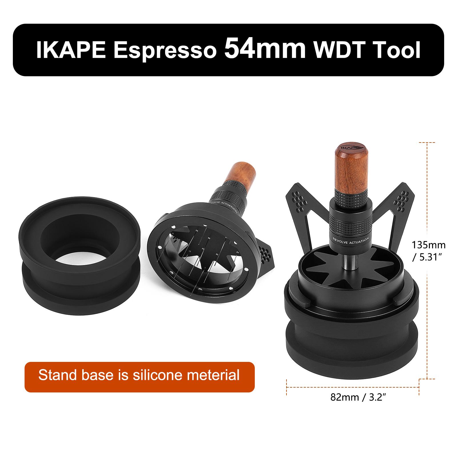 

IKAPE Rotary WDT Tool, Espresso Stirrer Distribution Tool for Barista, 0.4MM 10 Needle Espresso Coffee Stirrer with Brush Stand