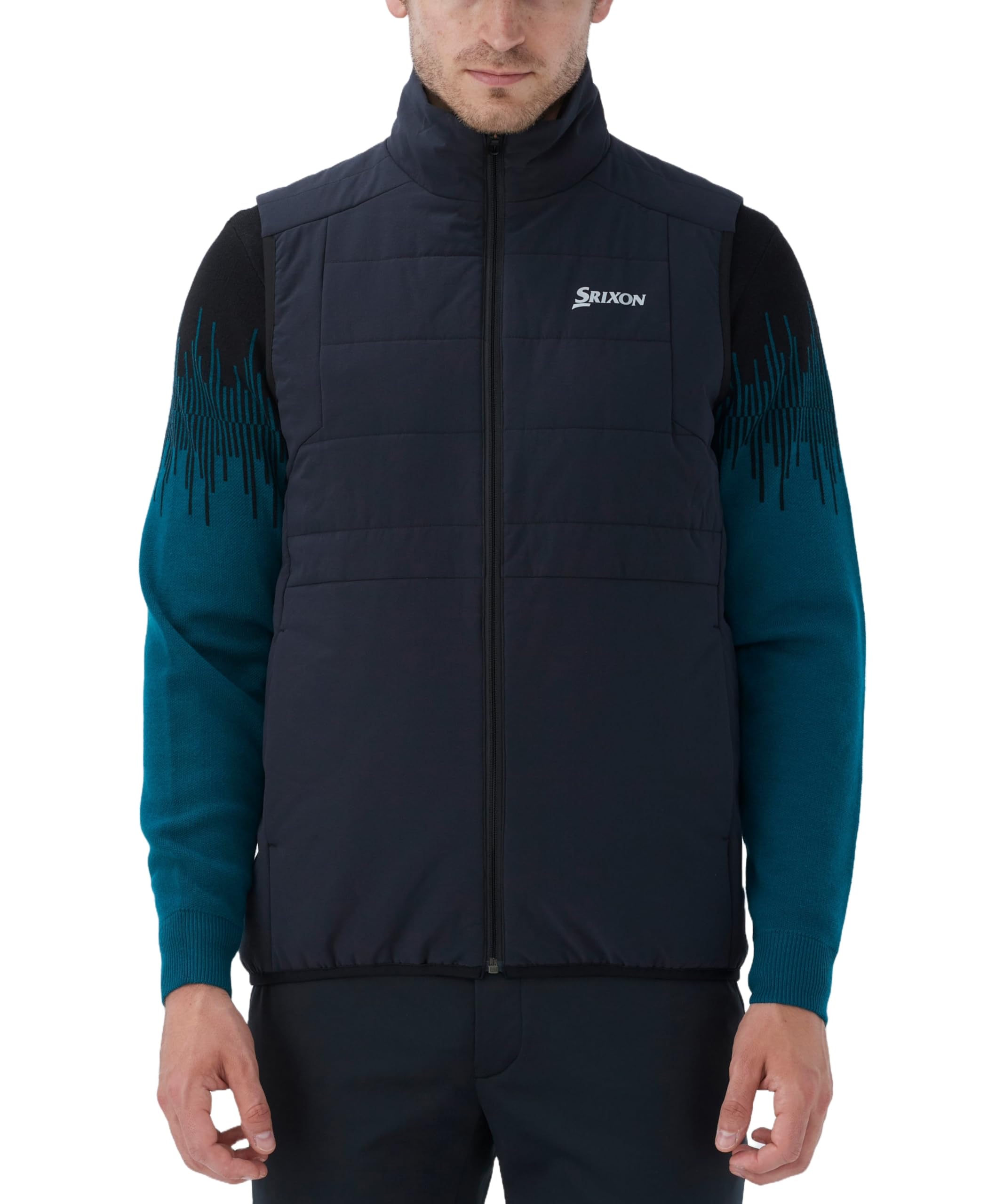 

Srixon RG4FVE02M Мужской жилет большого размера LL, с подкладкой, на молнии, теплосберегающий, Heat-Navi, водоотталкивающий, стрейч, для гольфа, черный,