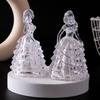 1 Peça Acrílico Luminoso Suprimento para Feira da Noite Luz Noturna de Princesa Presente de Aniversário Barraca Anel Brinquedo de Plástico Colorido