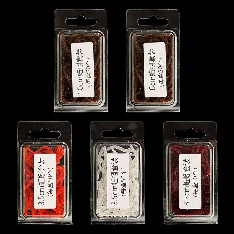 Lifelike Fishy Smell Red Soft Lures Simulation Earthworm Red Worms Artificial Fishing Lures