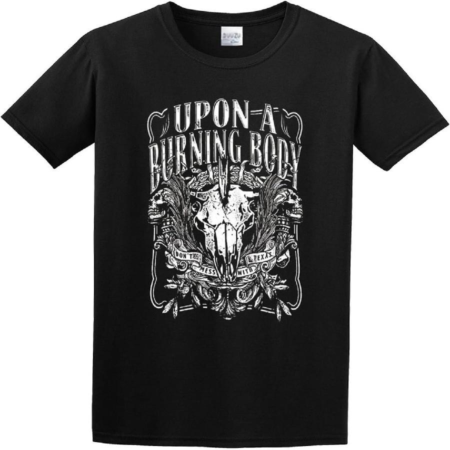 

Fashion Men s T-Shirt Upon A Burning Body Texas Genocide The World Crew Neck Tops Tee XXXXXL чорний