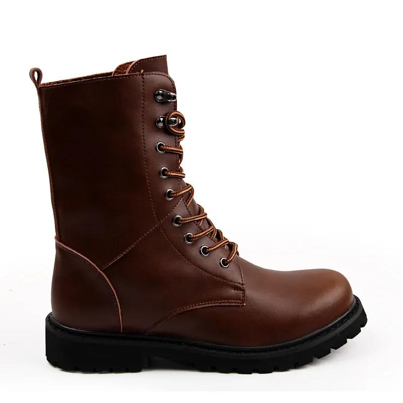 Herenlaarzen Heren Winterschoenen Warme Leren Laarzen Schoenen Cowboylaarzen Laarzen Heren Casual Schoenen voor Heren Herenmaat 38-48