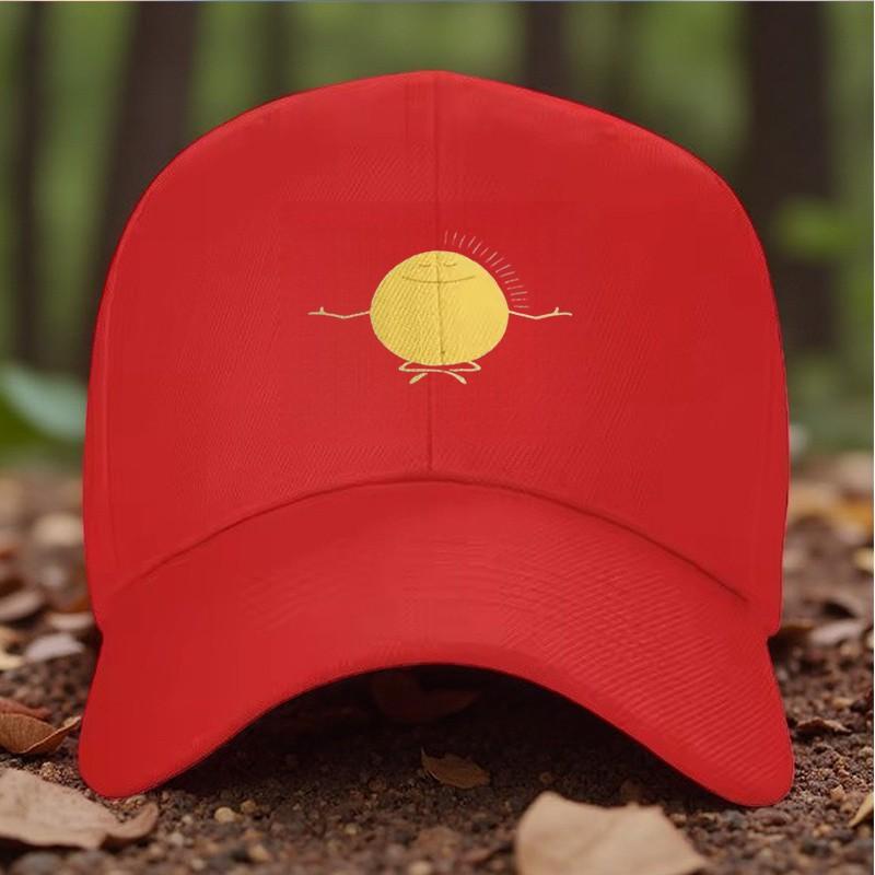 Zen Sun Meditation Graphic Baseball Cap Polyester Casual Outdoor Adjustable Snapback Hat Unisex