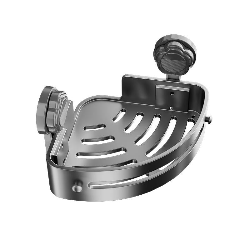 Punch-Free Suction Cup Triangle Bathroom Storage Rack