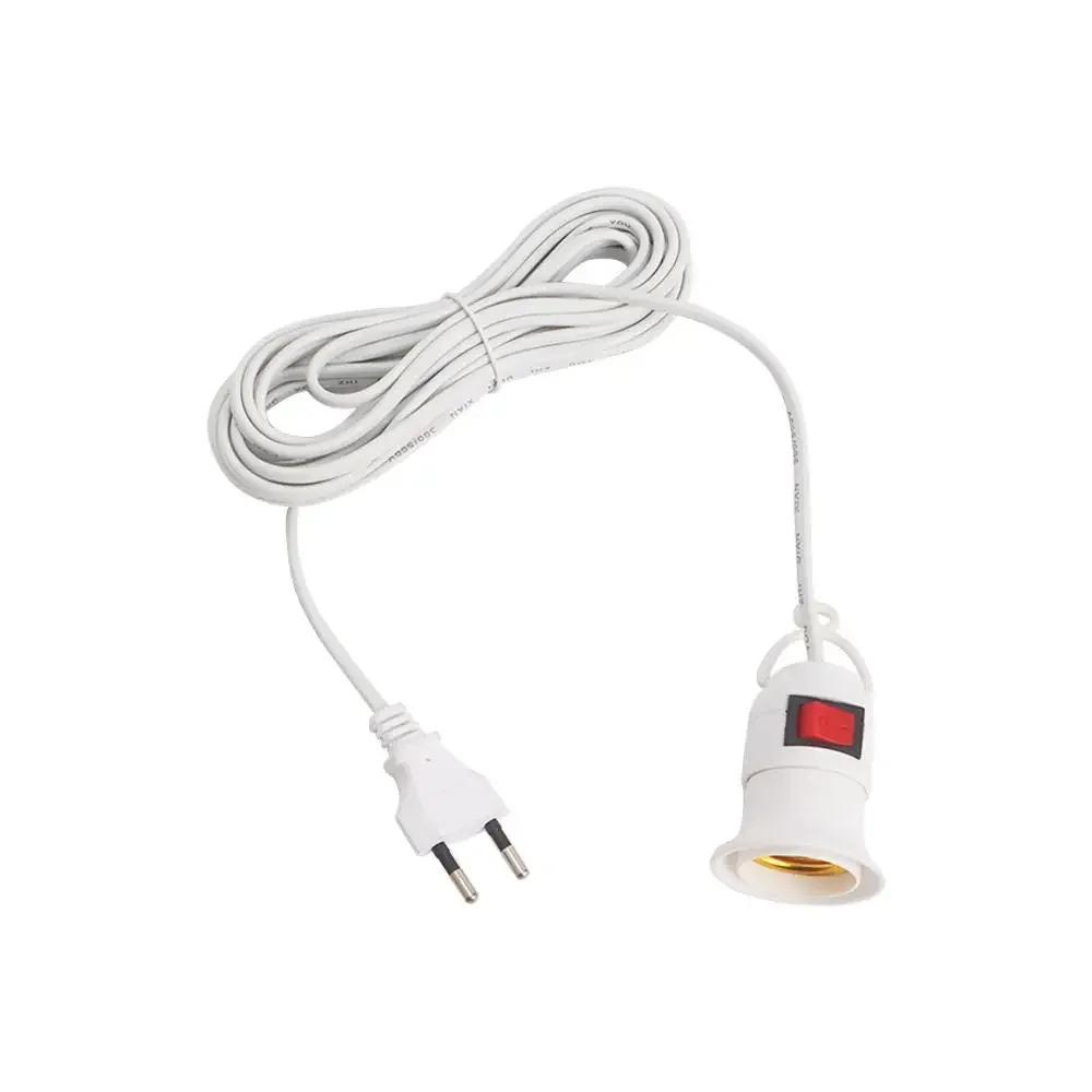 Restaurant E27 Pendant Lighting 13Ft Extension Cord Converter Onoff Switch Lamp Bases Plug Holder Lamp Adapter Light Socket