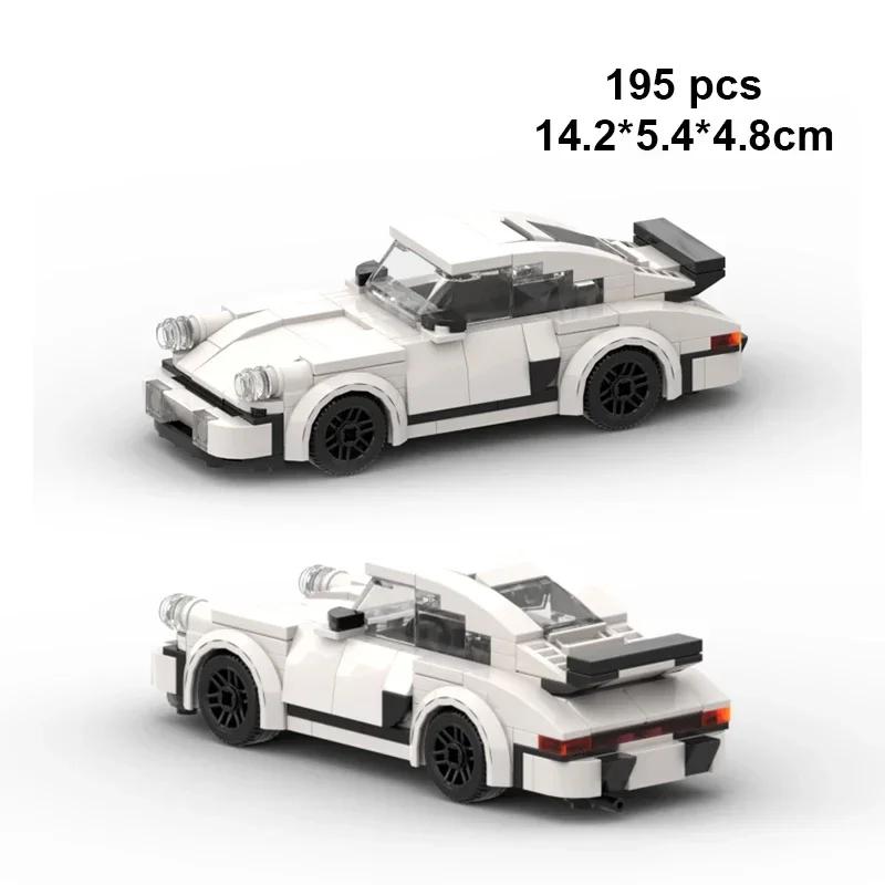 Technisches Auto Stadt Geschwindigkeit Sport MOC Kreatives Rennauto Bausteine Garage Auto Rennauto Auto Fahrzeug Spielzeug