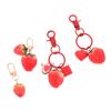 1 Stück Erdbeere Rotes Herz Schlüsselbund Schlüsselbund Für Frauen Mädchen Schmuck Simulierte Frucht Niedlich Auto Schlüsselhalter Schlüssel Zubehör