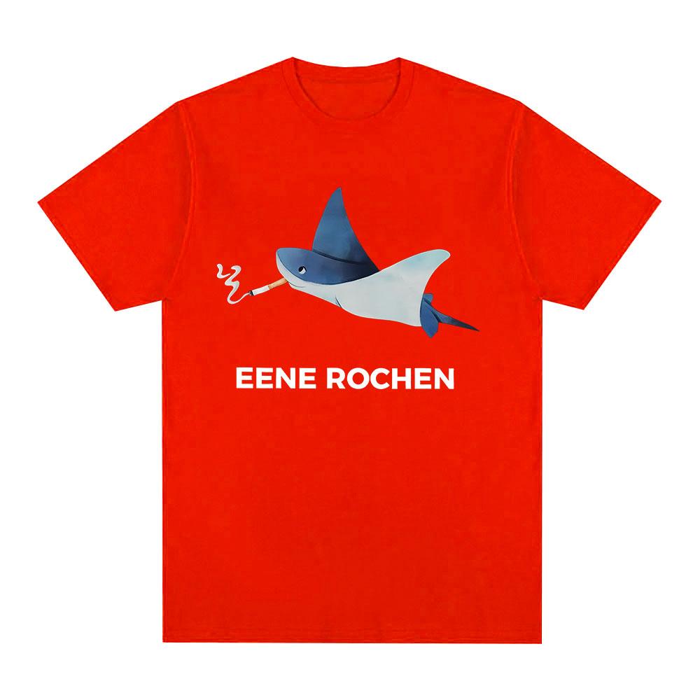 

Eene Rochen Funny Shark Smoking Humor Graphic T Shirts Unisexs Clothing Oversized Cotton Short Sleeve TShirts Harajuku Streetwear S