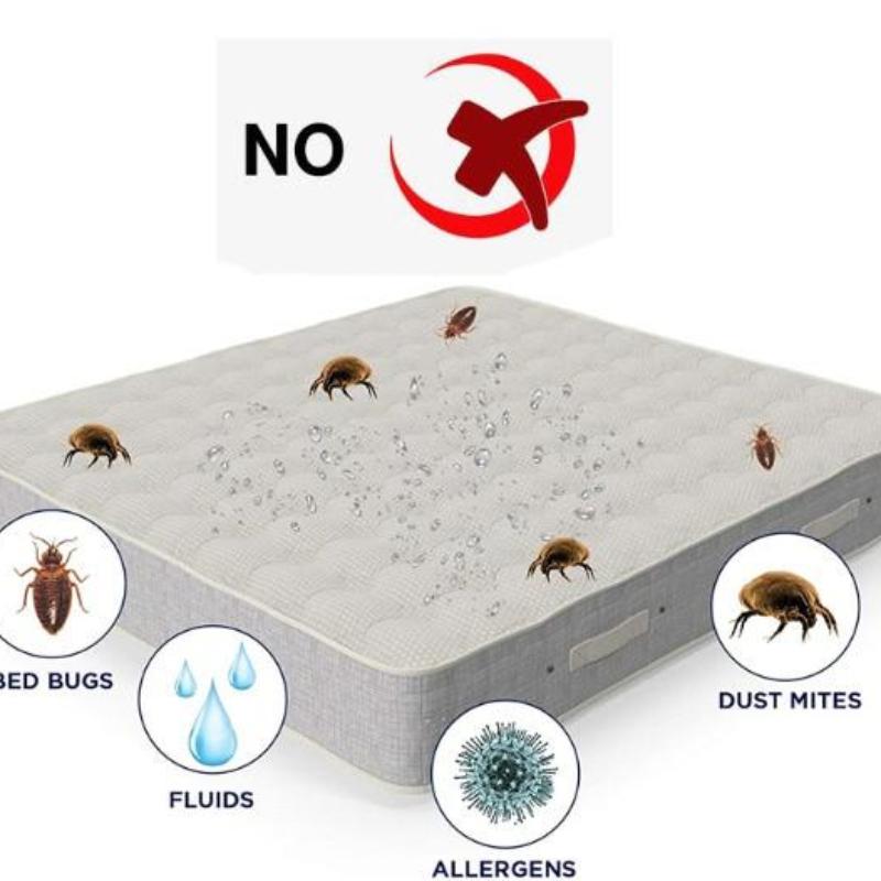 Neue wasserdichte Matratzenauflage, hypoallergener Matratzenschoner gegen Hausstaubmilben und Bakterien, Spannbetttuch-Matratzenauflage