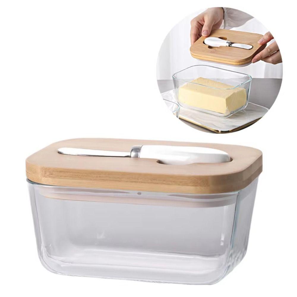 Rectangular Sealed Butter Container Keep Fresh Butter Dish with Lid Butter Holder Fresh Cheese