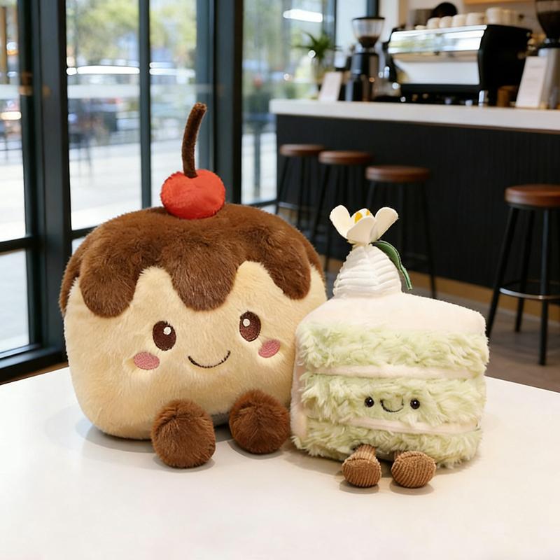 Cake Plush Toys Pink Strawberry Blueberry Chocolate Mango Cake Soft Stuffed Food Doll Lovely Plushie Perfect Gifts Boys Girls