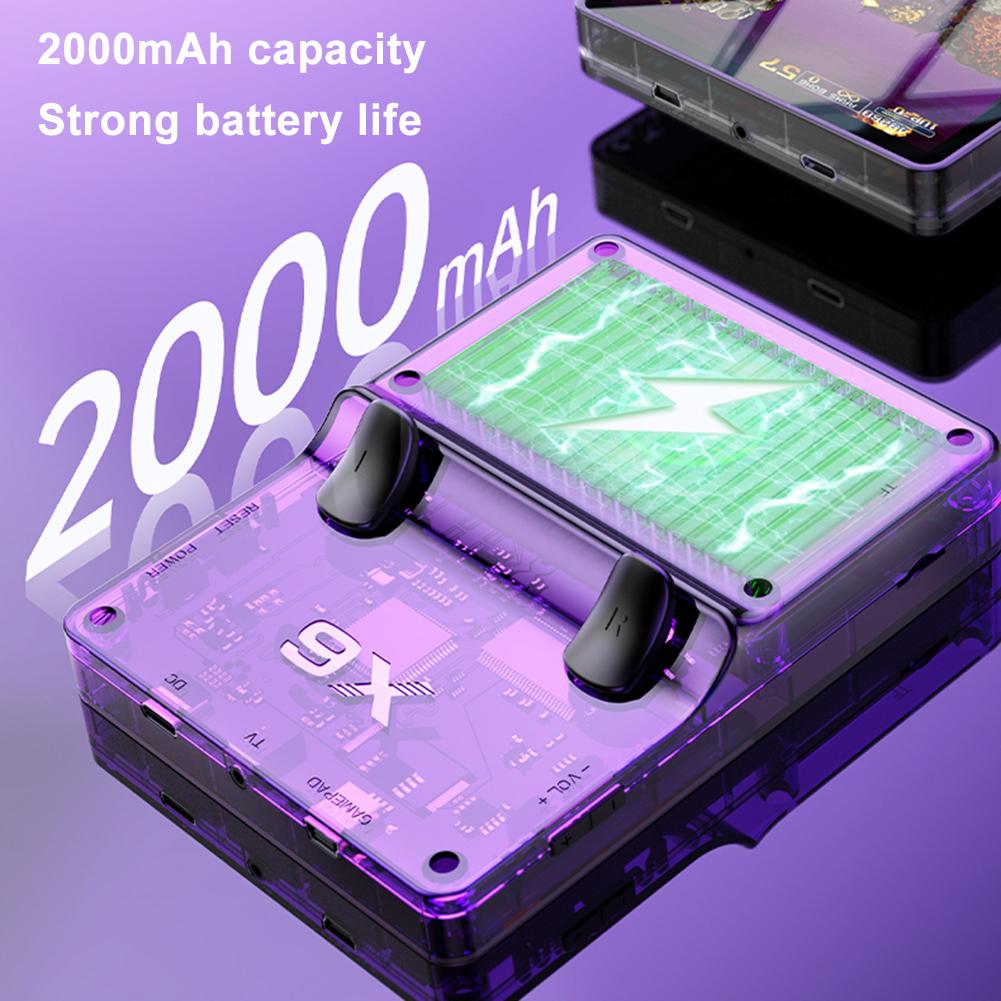 X6 Handheld Game Player 3.5 Inch IPS Screen Retro Video Game Console 2000mAh 3D Dual Joystick 11 Emulators PSP Gaming Device