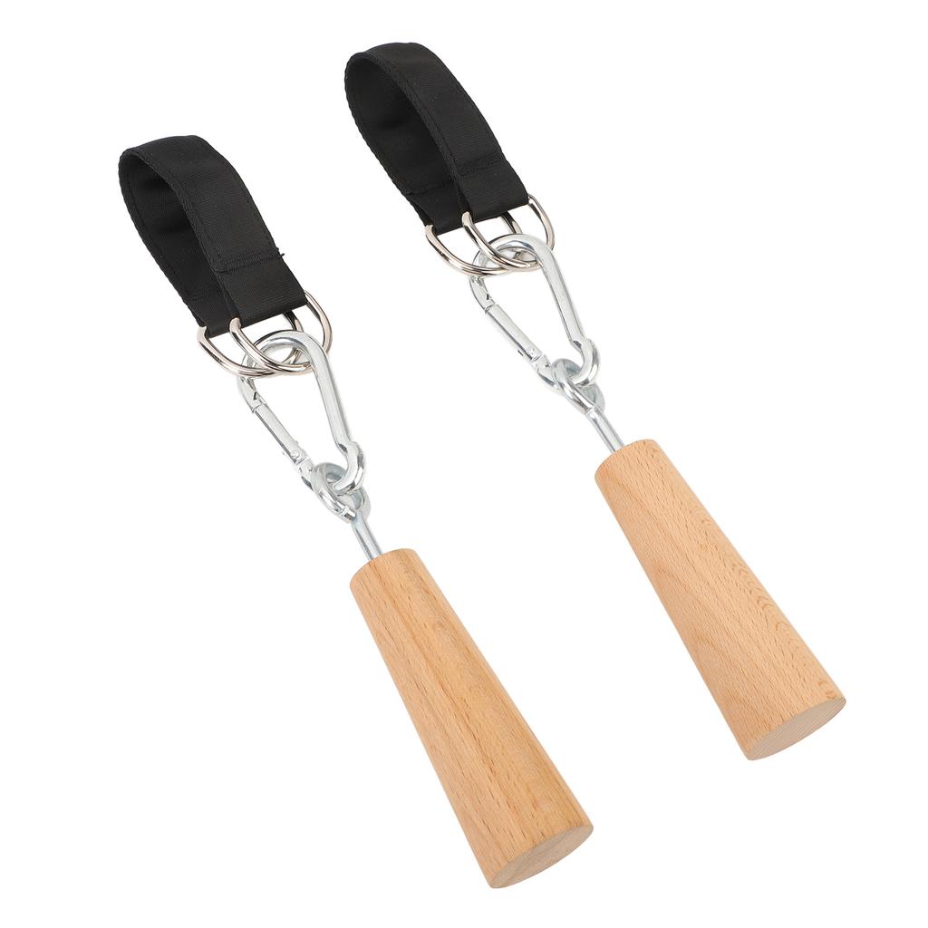 1 pár dřevěných stahovacích rukojetí Profesionální příslušenství pro posilování paží Pull Up Fitness pro domácí použití