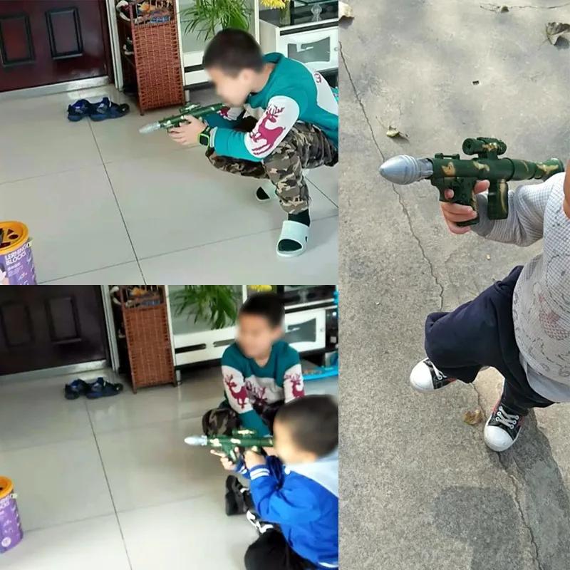 Kinder Weichkugel Schaumstoffpistole Spielzeug Militärischer Raketenwerfer mit Kugeln für Jungen Kinder Outdoor Spiele Geschenke