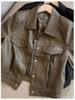 Women's Petite High-Waisted Short Leather Jacket for Autumn/Winter 2025: New Arrival Lapel Motorcycle Outerwear