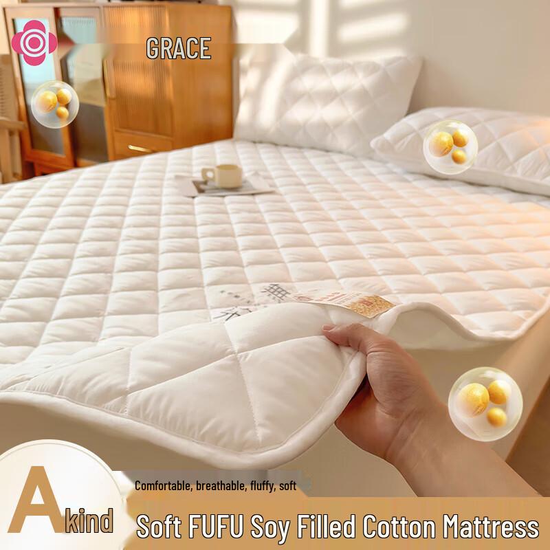 Grace Class A Anti-Slip Thin Mattress Topper кремовый