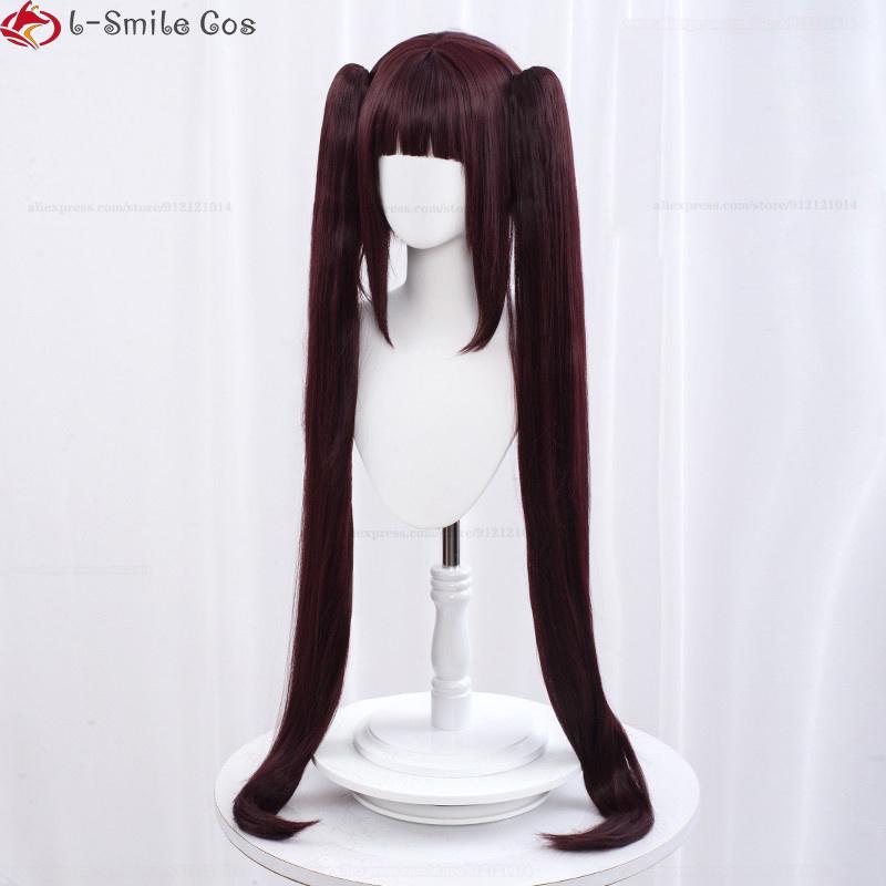 Anime Vanilla Chocola Cosplay Paruka 100 cm Dlouhá Vanilla Světle Růžová Chocola Tmavě Hnědá Tepelně Odolná Syntetická Vlasová Paruka
