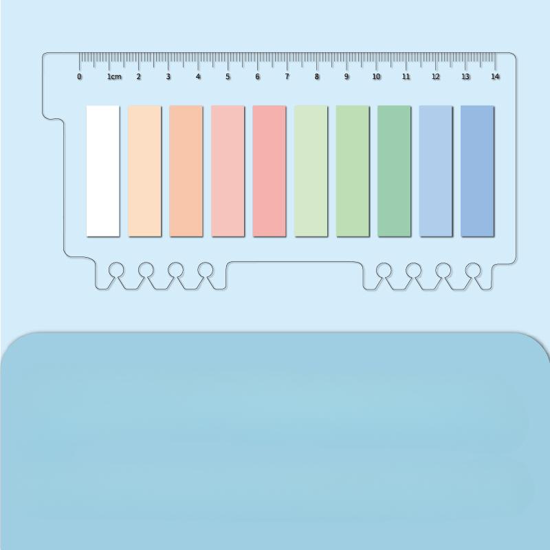 Solid Color Sticky Note Index Label Book Notebook Page Marker Paper Bookmark Tearable Waterproof Stationary Stickers