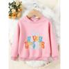 Unisex Kids Crewneck Sweatshirt, Colorful Happy Easter Bunny Ear Paw Print Pullover, Boys Girls Easter Casual Sweatshirt For Kids Over 4 Years Old
