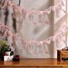 1 String of 12pcs Tulle Bow Garland Pink Bowknot Banner Garlands for Decoration Ribbon Garland Party Banner for
