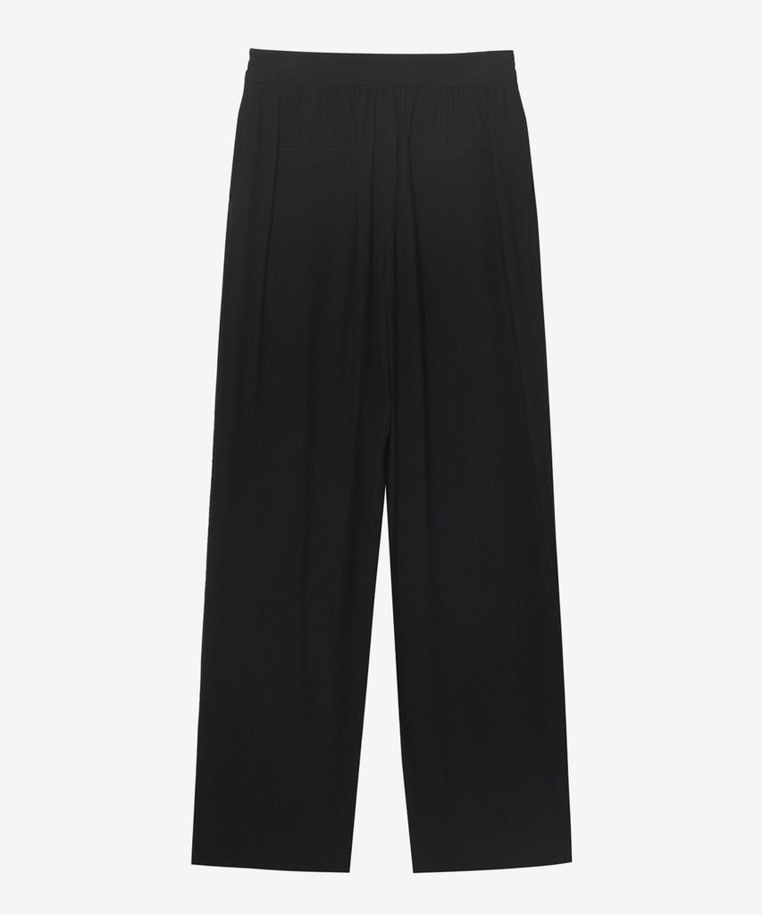 MIND BRIDGE WOMEN [W] Single-Pleat Wide Creasing Elastic Pants