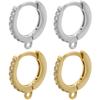 ZHUKOU Gold Earring Hooks 12x13mm Small Round Ear Hooks Suitable for DIY Earring Jewellery Making Accessories VE962