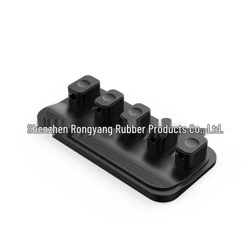 Silicone Magnetic Cable Organizer Set - Multi-Slot Desktop Cable Holder